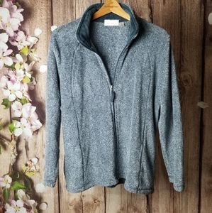 Stan Herman front zip grey sweatshirt size…